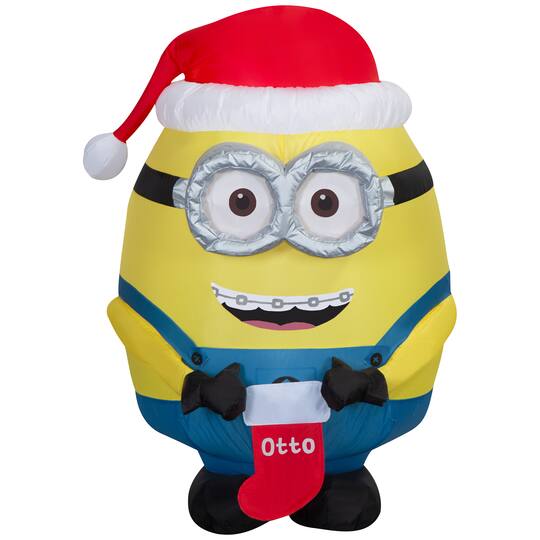3ft. Airblown® Universal Inflatable Minion Otto with Stocking Christmas Light Décor